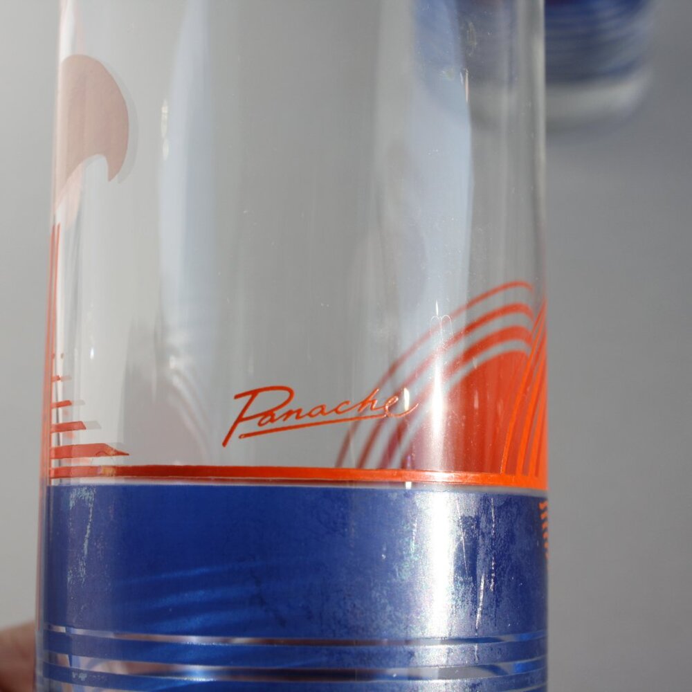 Pair of Vintage flamingo Glasses Signed Panache Cocktail Barware colourful - Picture 5 of 5
